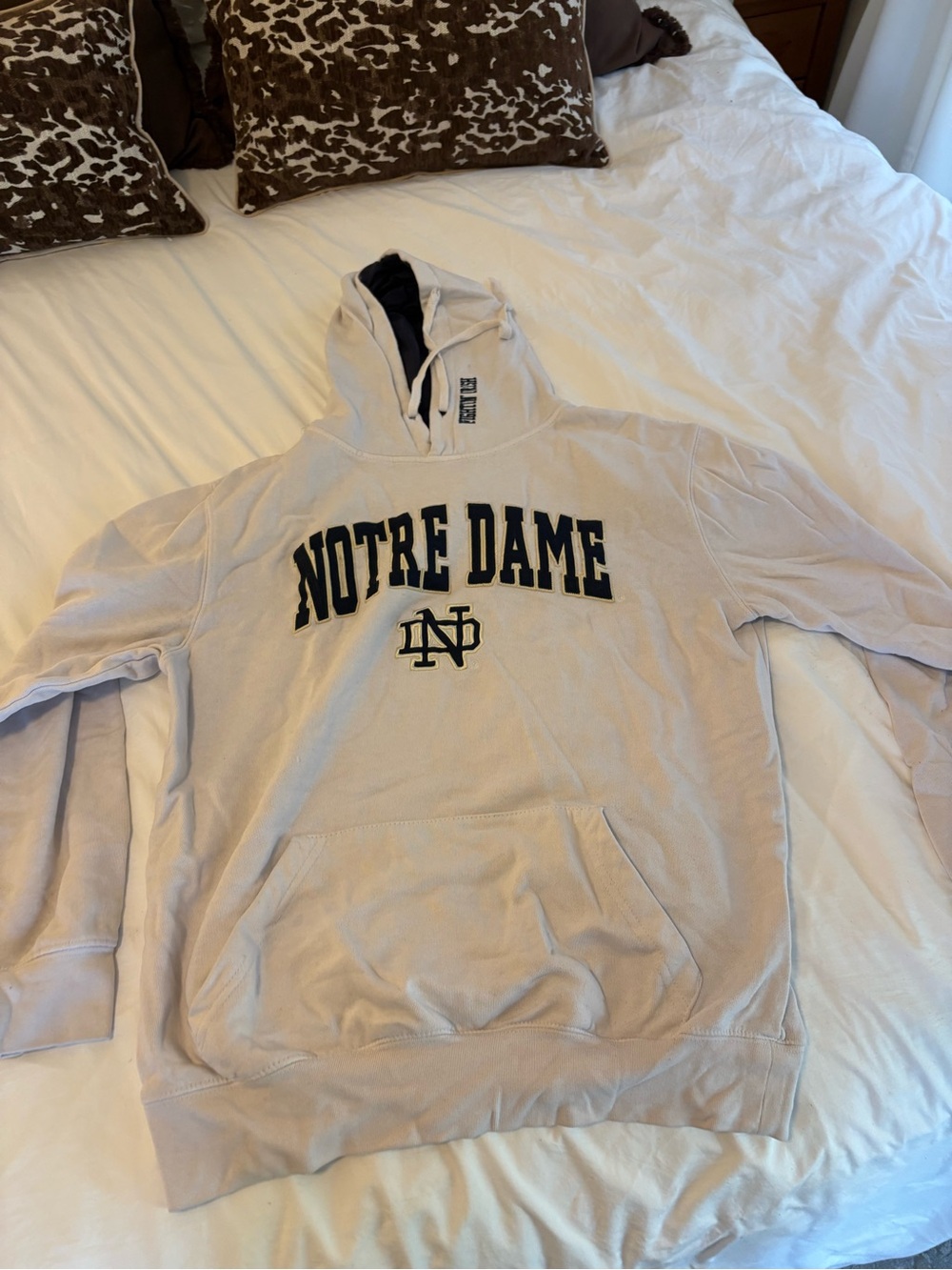 Notre Dame Men's Hooded Sweatshirt - white
